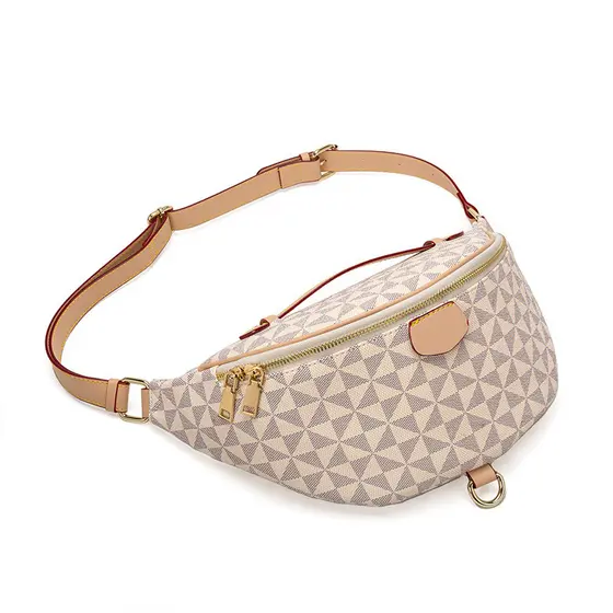 WAIEBFAF Bolsa de cintura feminina de grande capacidade impressa bolsa de peito transversal bolsa de cintura moderna