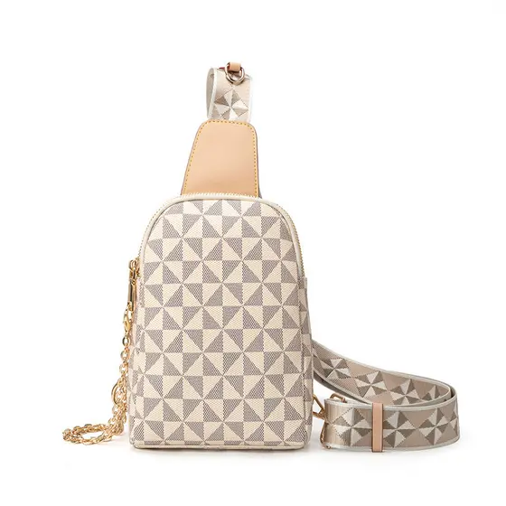 WAIEBFAF Bolsa de peito unissex com estampa Diagonal de um ombro, bolsa de peito feminina Casual diária