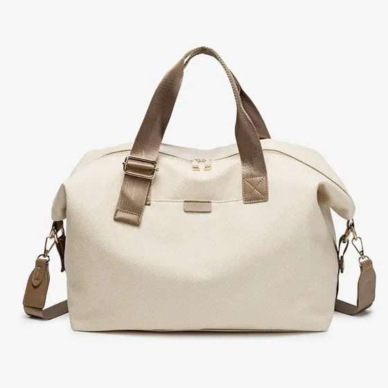 Bolsa de lona de grande capacidade WAIEBFAF, 3 em 1 mão, ombro e zíper para viagens, uso acadêmico e diário de lazer