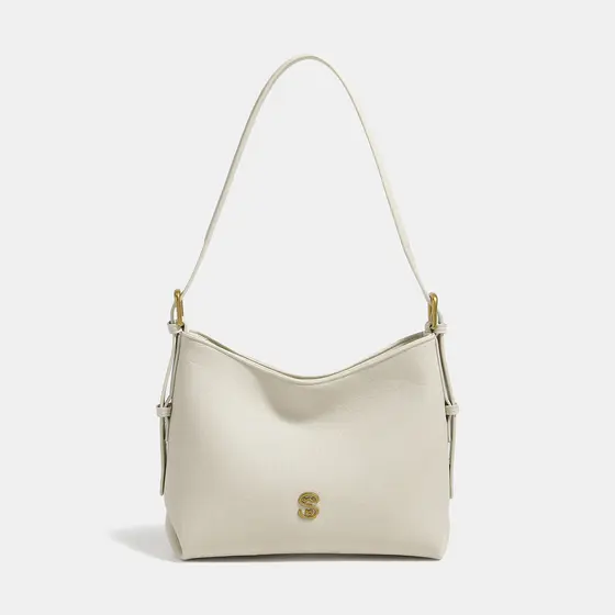 Bolsa de ombro feminina de couro macio WAIEBFAF com fivela magnética, alça de ombro Casual simples e uso diário