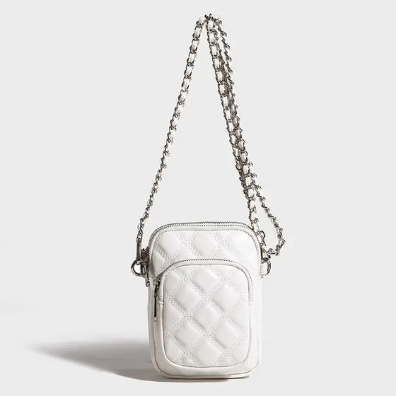 WAIEBFAF Bolsa mensageiro feminina com corrente de diamante para celular, carteira Fashion Casual bolsa mensageiro de om