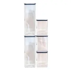 Kit 5 Potes Hermético acrílicos Armazenar Alimento Organizar
