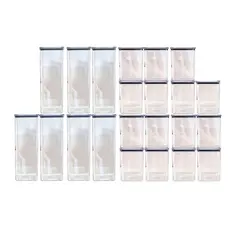 Kit com 22 potes de 2,3 litros e de 1,1 litro herméticos acrílicos QUALYPLAS