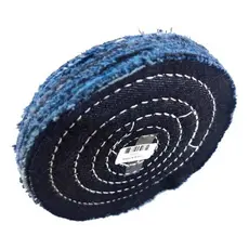 1 Disco Brim Jeans Escova Roda Polimento Politriz 6 Polegadas Metais, Joias, Madeiras, Superfícies