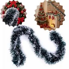 Decoração de natal Festao nevado natalino enfeite para árvore de natal guirlandas decoração festa natalina 2mts
