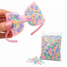 Granulado Fake Colorido Claro ou Escuro PVC 3mm 50g Para Colagem Laço Tiara Acessórios Decoração