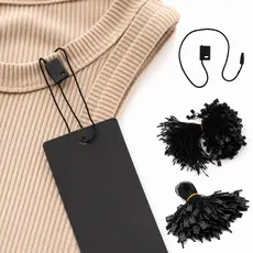 1000 Lacres Invioláveis Para Tag Acessórios Etiqueta Roupa Preto 18cm Sem Aplicador Nylon Resistente