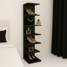 Torre De Prateleira Estante Mdf 170CM E 85CM Cm Multiuso Para Quarto decoração Estante Multiuso Preto Branco Marrom