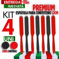 Kit 04 Espátula Para confeiteiro Fino De Silicone HM Durabilidade e Qualidade para sua cozinha