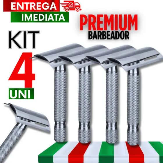 Kit Aparelho De Barbear Articulado Clássico Retro Antigo 04 Unidades Para Barbeador Ótima Qualidade