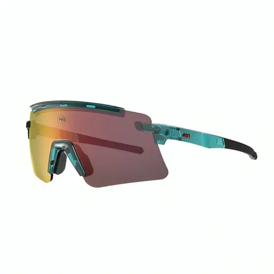 Óculos de Ciclismo e Corrida HB Apex Gloss Pine Green Red Chrome - Sol - 136 mm