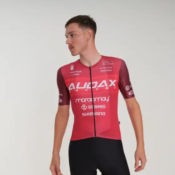 Camisa Ciclismo Unissex Audax Racing 2025 Vermelho Highline | Marcio May Sports