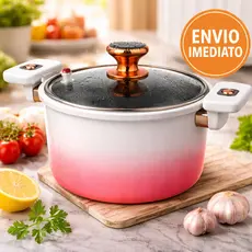 Panela de Micro Pressão 4.5 Litros 24Cm Anti Aderente Caçarola e Tambem Por Indução