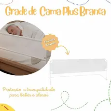Grade de Cama Master Alta 120cm Comprimento Infantil Adulto Idoso Reforçada Lavável Dobrável