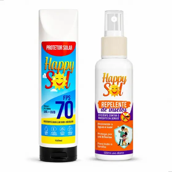Protetor Solar FPS70 Rosto Facial Corporal Toque Seco + Repelente com Icaridina Proteção de Insetos