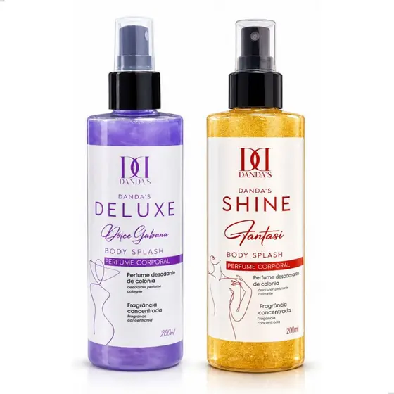 Kit 2 Body Splash Desodorante Corporal Perfume Colônia Fragrância Feminino Dolce Gabana e Fantasi