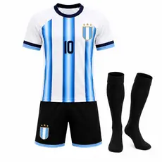 Kit Conjunto Infantil e Juvenil Argentina 10 camisa short bordados