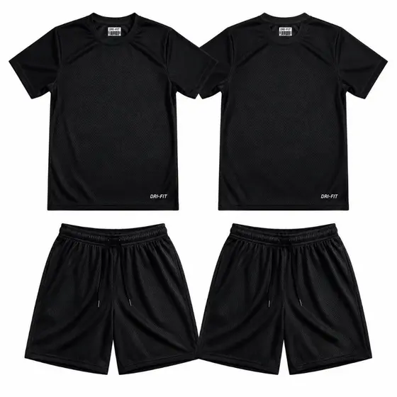 2 Kit conjunto Camisa e Short  bermuda Esportivo Infantil e Juvenil
