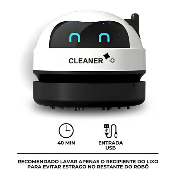 B&B Mini Robô Aspirador Inteligente De Pó Para Limpeza De Teclados Mesas Cantos