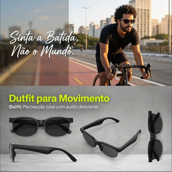 Óculos de sol inteligentes com áudio Bluetooth, modelo G58