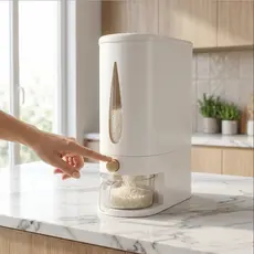Novo recipiente para arroz com botão de pressão (5L/10L)