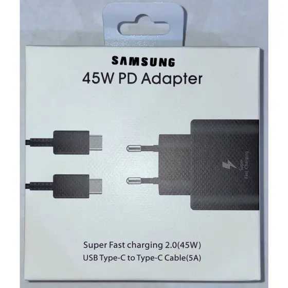 Carregador Samsung USB-C 45W (cabo USB-C/USB-C incluso)