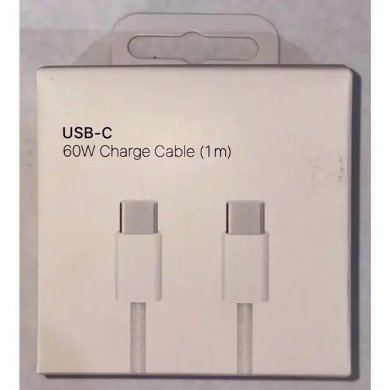 Cabo compativel com Iphone 15 superior conexão USB-C/USB-C 60W - 1 Metro