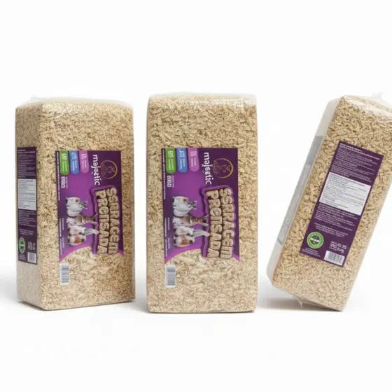 Serragem Prensada Majestic 800g Maravalha Hamster Roedores Coelhos