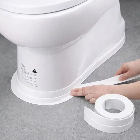 Fita Adesiva de Vedação PVC 5M Autoadesiva Impermeável Anti-Infiltração para Pia, Box, Cozinha e Banheiro
