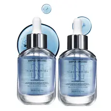 Kit 2 Sérum Niacinamida Solução Facial Skin Care Controla Oleosidade, Reduz Poros Simple Organic