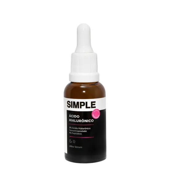 Ultra Sérum Ácido Hialurônico Hidratação Intensa Efeito Glass Skin Dia/Noite Simple Organic