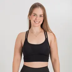 Top Feminino Duas Alças Suplex Fitness Esportivo Bojo Removível Academia Zero Transparência