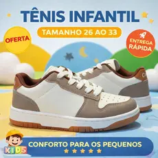 Tênis Casual Infantil Menino e Menina Sapatenis Premium  Super Confortável – Lançamento 2026 Escolar Passeio Viagens