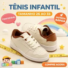 Tênis Casual Infantil do 26 ao 33 Menino e Menina com  Cadarço Premium Super Confortável Blogueirinho Cores Bicolor
