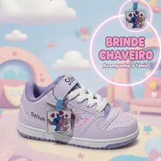Tênis Infantil Bebe Escolar Menina Menino Feminino Lillo Stich E Dino CHAVEIRO Extra