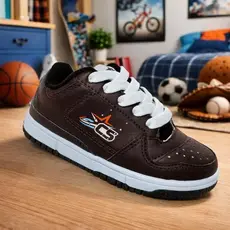 Tenis Infantil Menino do 26 ao 33 CS Sola Antiderrapante Cadarço Premium Perfeito pra Escola Passeio Adolescente Estilo