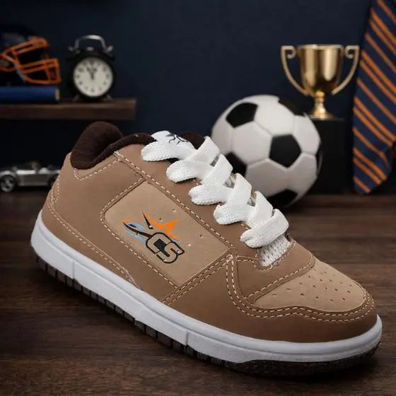 Tenis Infantil do 26 ao 33 CS Unissex Sola Antiderrapante Cadarço Premium Perfeito pra Escola Passeio Adolescente Estilo