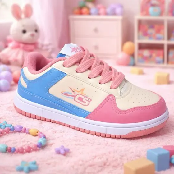 Tenis Infantil do 26 ao 33 Sola Antiderrapante Cadarço Premium Perfeito pra Escola Passeio Adolescente Estilo
