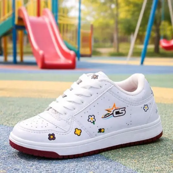 Tenis Infantil de Menina do 26 ao 33 CS Sola Antiderrapante Cadarço Premium Perfeito Escola Passeio Adolescente Estilo
