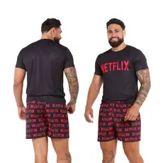 Pijama Curto Masculino Netflix – Divertido, Leve e Estiloso