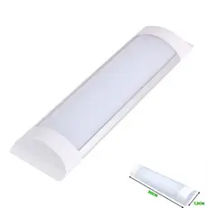 Luminária Led Linear Tubular Slim 9w Sobrepor 30cm Branco Frio 6500k Bivolt 85v-220v