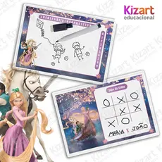Lousa Mágica + Caneta Com Apagador Lembrancinha Festa Infantil Tema Enrolados Rapunzel