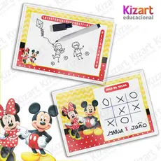 Lousa Mágica + Caneta Com Apagador Lembrancinha Festa Infantil Tema Minnie e Mickey