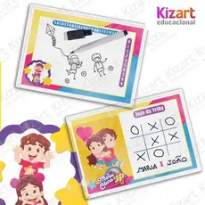 Lousa Mágica + Caneta Com Apagador Lembrancinha Festa Infantil Tema Maria Clara e JP