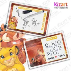 Lousa Mágica + Caneta Com Apagador Lembrancinha Festa Infantil Tema Rei Leão