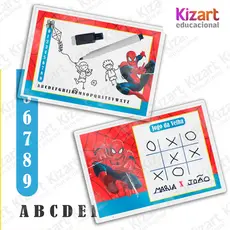 Lousa Mágica + Caneta Com Apagador Lembrancinha Festa Infantil Tema Homem Aranha