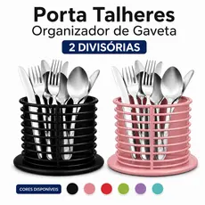 Porta Talheres Organizador de Gaveta 2 Divisórias Separador Talheres Garfo Faca Cozinha Plástico
