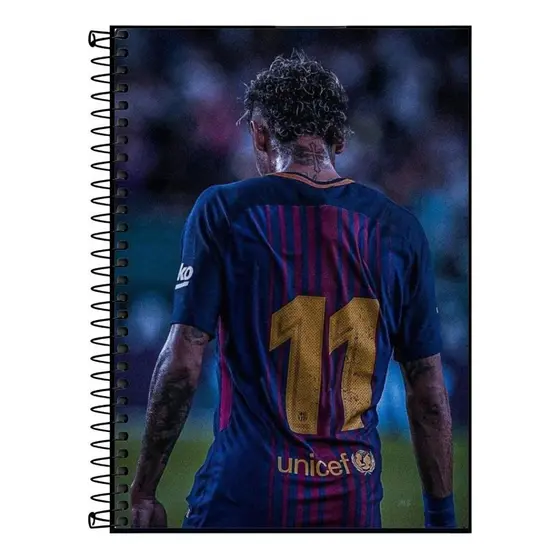 Caderno universitario neymar jr caos perfeito| Design Exclusivo do jogador | 1 a 20 Matérias, Escolar Universitário