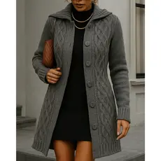 Casaco Sobretudo Feminino Lã Inverno Casaquinho Tricot