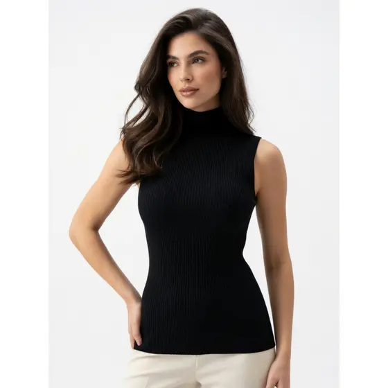 Blusa Feminina Garrafinha Regata Tricot